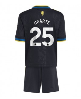 Günstige Manchester United Manuel Ugarte #25 3rd trikot Kinder 2025-26 Kurzarm (+ Kurze Hosen)